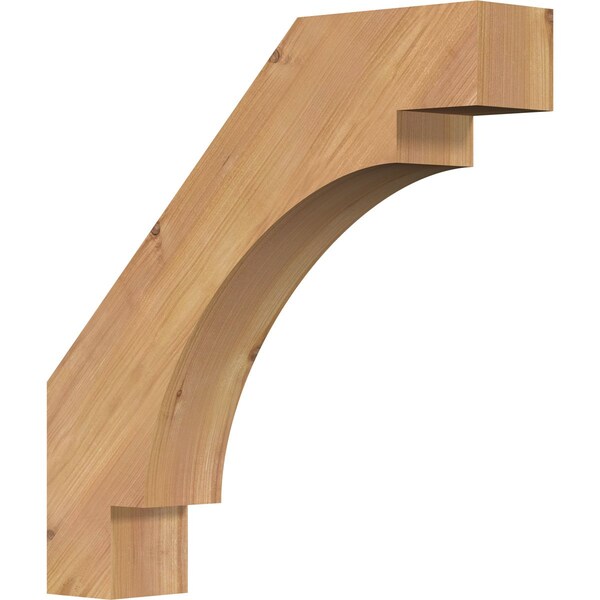 Ekena Millwork 3 1/2"W x 18"D x 18"H Merced Smooth Knee Brace, Western Red Cedar BRC04X18X18MRC00SWR - main